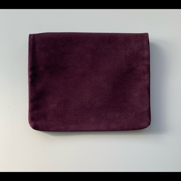 Theory Dark Purple Suede Pouch